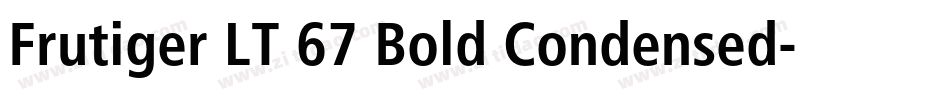 Frutiger LT 67 Bold Condensed字体转换